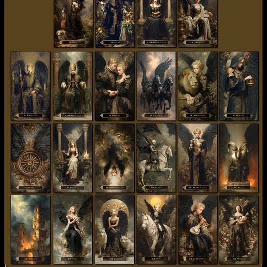 Original Design Sacred Chant Hymn Tarot Card 78 PVC Waterproof Matt Weite Oracle Classical Style Tarot Deck Astrology Board Game