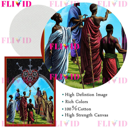 Mysterious Divination Tarot Cards Abstract Wall Art Canvas Painting,Destiny Tarot Art Poster And Print Home Decoration Unframed