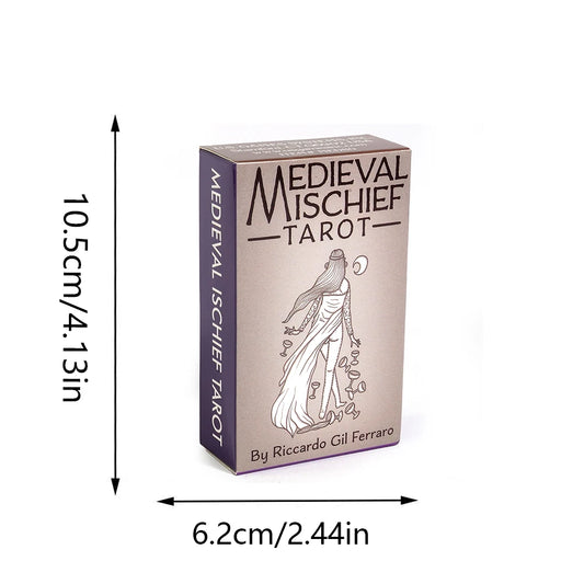 Medieval Mischief Tarot Training Deck 78 piece deck of traditional tarot with Keywords by Riccardo Gil Ferraro