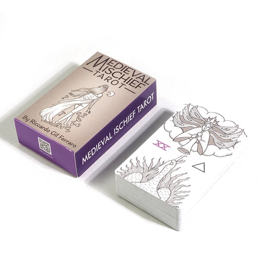 Medieval Mischief Tarot Training Deck 78 piece deck of traditional tarot with Keywords by Riccardo Gil Ferraro
