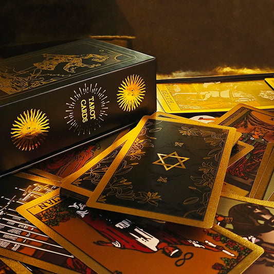 78Pcs Vintage Tarot Cards Deck with Guidebook for Beginners, Multiplayer Divination Cards, Fortune Telling Board Game
